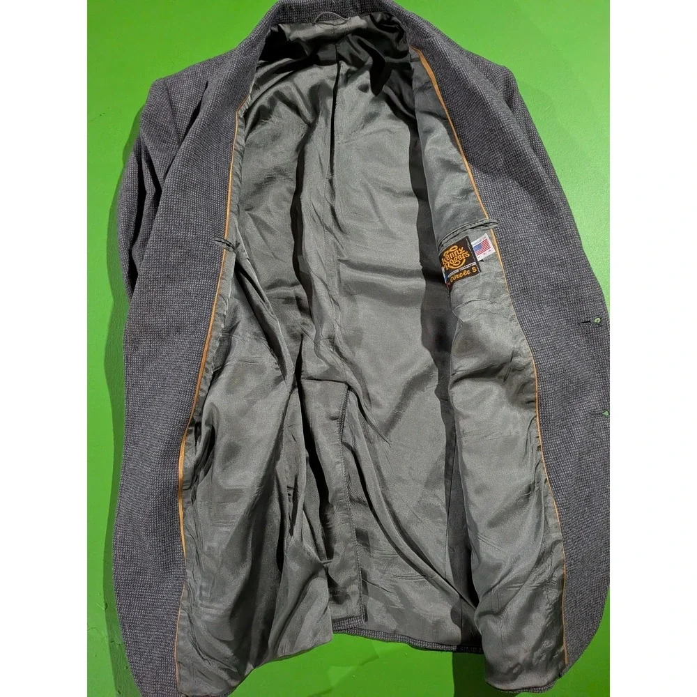 Vintage Kenny Rogers Circle S Wester Blazer Jacket Gray Sz 40 L USA Made